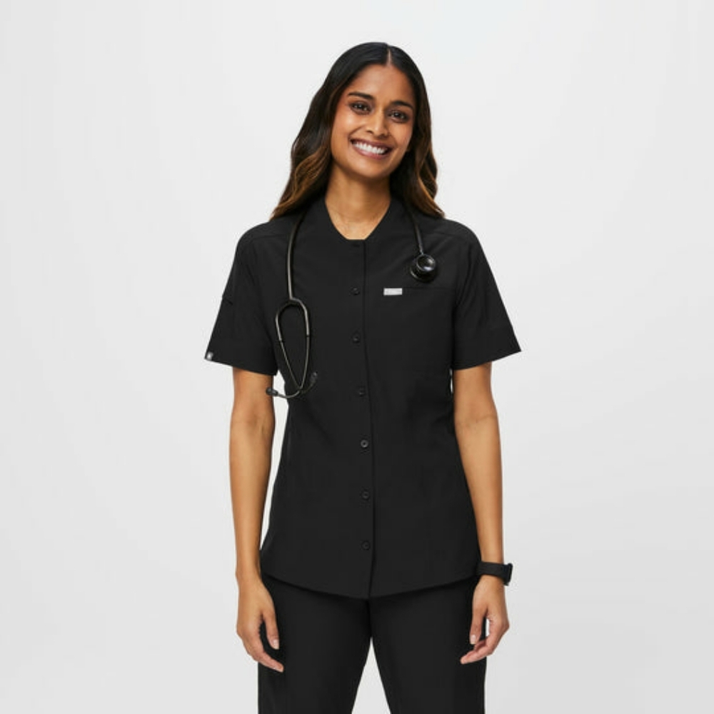 Figs Mena FreeX Limited Edition Button Down Zamora Lined Joggers Scrub Set XSP